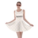 Polka Dots - White on Linen Skater Dress