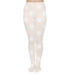 Polka Dots - White on Linen Women s Tights