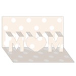Polka Dots - White on Linen MOM 3D Greeting Card (8x4)