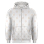 Polka Dots - Linen on White Men s Zipper Hoodie