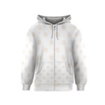 Polka Dots - Linen on White Kid s Zipper Hoodie