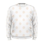 Polka Dots - Linen on White Men s Sweatshirt