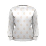 Polka Dots - Linen on White Women s Sweatshirt