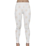 Polka Dots - Linen on White Yoga Leggings