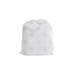 Polka Dots - Linen on White Drawstring Pouch (S)