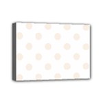 Polka Dots - Linen on White Mini Canvas 7  x 5  (Stretched)