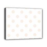 Polka Dots - Linen on White Canvas 10  x 8  (Stretched)