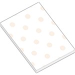 Polka Dots - Linen on White Large Memo Pads
