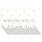 Polka Dots - Linen on White BEST BRO 3D Greeting Card (8x4)