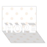 Polka Dots - Linen on White HOPE 3D Greeting Card (7x5)