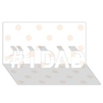 Polka Dots - Linen on White #1 DAD 3D Greeting Card (8x4)