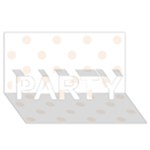 Polka Dots - Linen on White PARTY 3D Greeting Card (8x4)