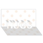 Polka Dots - Linen on White HUGS 3D Greeting Card (8x4)