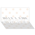 Polka Dots - Linen on White ENGAGED 3D Greeting Card (8x4)