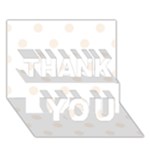 Polka Dots - Linen on White THANK YOU 3D Greeting Card (7x5)