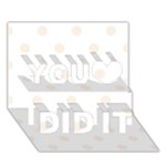 Polka Dots - Linen on White You Did It 3D Greeting Card (7x5)
