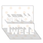 Polka Dots - Linen on White Get Well 3D Greeting Card (7x5)