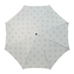 Polka Dots - Linen on White Golf Umbrella