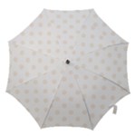 Polka Dots - Linen on White Hook Handle Umbrella (Medium)