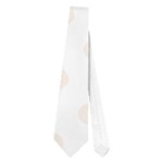 Polka Dots - Linen on White Necktie (One Side)