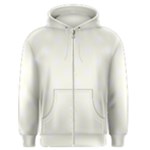Polka Dots - White on Ivory Men s Zipper Hoodie