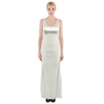Polka Dots - White on Ivory Maxi Thigh Split Dress