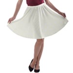 Polka Dots - White on Ivory A-line Skater Skirt