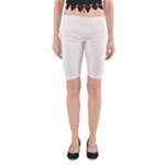 Polka Dots - White on Ivory Yoga Cropped Leggings