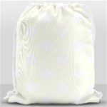 Polka Dots - White on Ivory Drawstring Bag (Large)