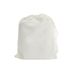 Polka Dots - White on Ivory Drawstring Pouch (L)