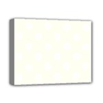 Polka Dots - White on Ivory Deluxe Canvas 14  x 11  (Stretched)