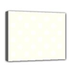 Polka Dots - White on Ivory Deluxe Canvas 20  x 16  (Stretched)
