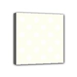 Polka Dots - White on Ivory Mini Canvas 4  x 4  (Stretched)