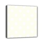 Polka Dots - White on Ivory Mini Canvas 6  x 6  (Stretched)