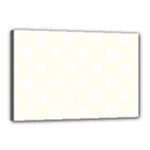 Polka Dots - White on Ivory Canvas 18  x 12  (Stretched)