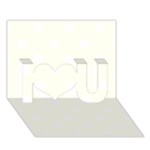 Polka Dots - White on Ivory I Love You 3D Greeting Card (7x5)