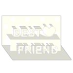 Polka Dots - White on Ivory Best Friends 3D Greeting Card (8x4)