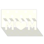 Polka Dots - White on Ivory MOM 3D Greeting Card (8x4)