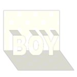 Polka Dots - White on Ivory BOY 3D Greeting Card (7x5)