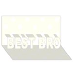 Polka Dots - White on Ivory BEST BRO 3D Greeting Card (8x4)
