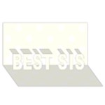 Polka Dots - White on Ivory BEST SIS 3D Greeting Card (8x4)