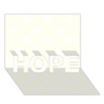 Polka Dots - White on Ivory HOPE 3D Greeting Card (7x5)