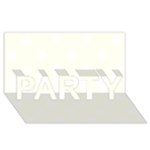 Polka Dots - White on Ivory PARTY 3D Greeting Card (8x4)