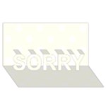 Polka Dots - White on Ivory SORRY 3D Greeting Card (8x4)