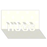Polka Dots - White on Ivory HUGS 3D Greeting Card (8x4)