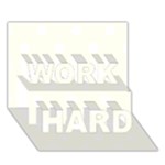 Polka Dots - White on Ivory WORK HARD 3D Greeting Card (7x5)
