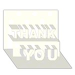 Polka Dots - White on Ivory THANK YOU 3D Greeting Card (7x5)