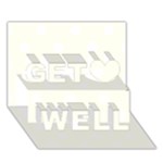 Polka Dots - White on Ivory Get Well 3D Greeting Card (7x5)