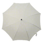 Polka Dots - White on Ivory Hook Handle Umbrella (Medium)