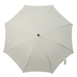 Polka Dots - White on Ivory Hook Handle Umbrella (Large)
